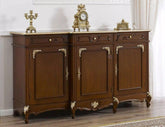 Wooden Twist Slang Style Teak Wood Sideboard Cabinet ( Golden Leaf ) - WoodenTwist